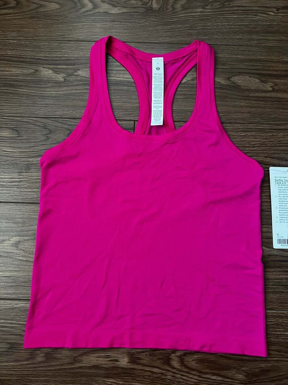 Lululemon Swiftly Tech Tank 2.0 Size 4 Sonic Pink